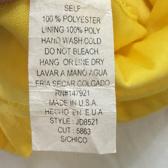 Just Me - Womens Off The Shoulder Yellow Tiered Ruffle Midi Dress - Size Medium - Picture 4 of 4